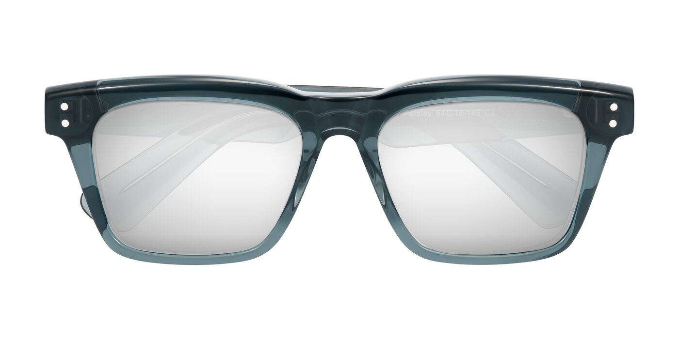 Paisley - Translucent Gray Flash Mirrored Sunglasses