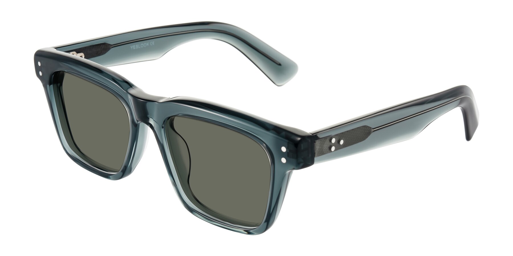 Angle of Paisley in Translucent Gray with Gray Polarized Lenses