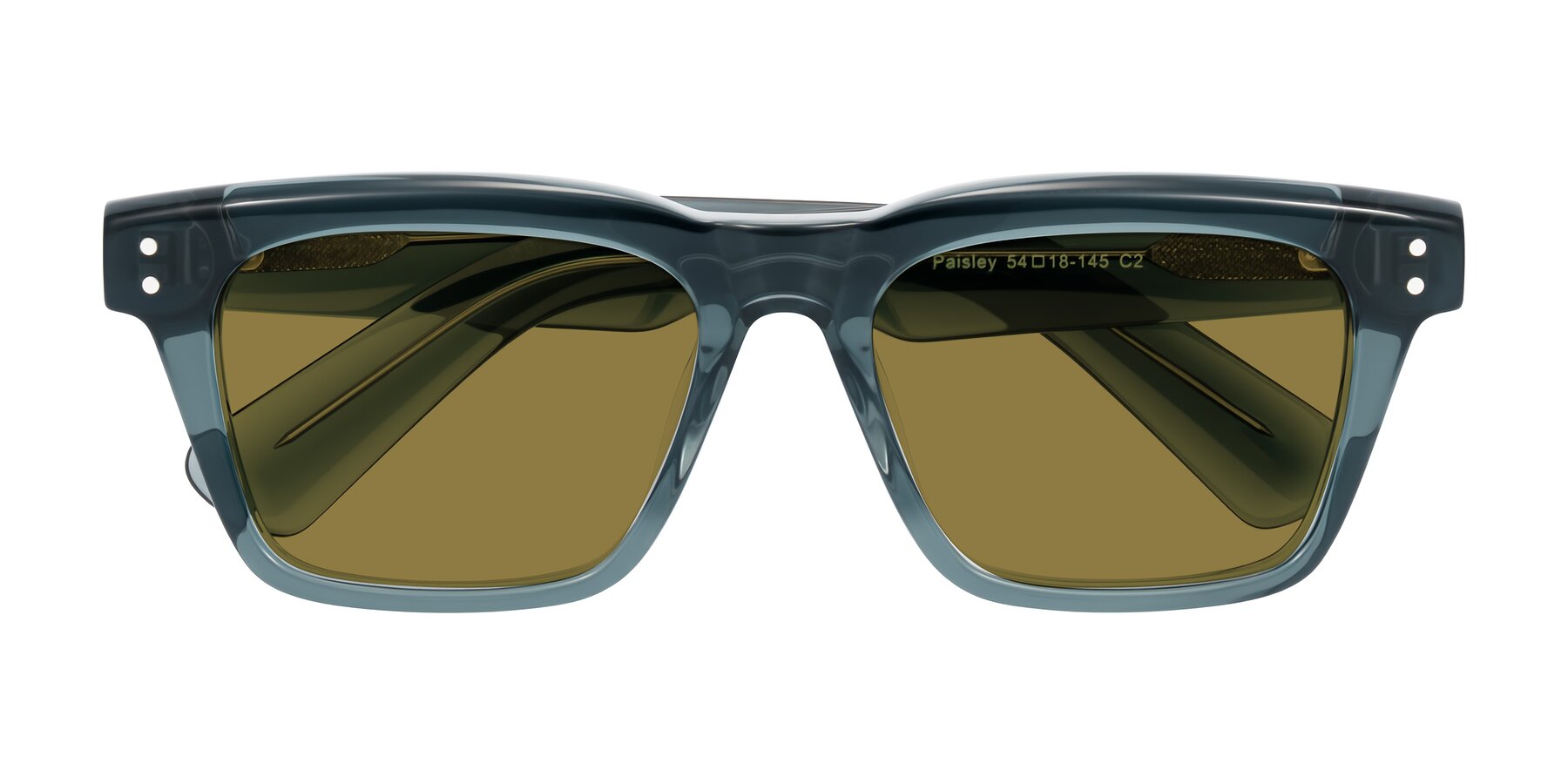 Folded Front of Paisley in Translucent Gray with Brown Polarized Lenses