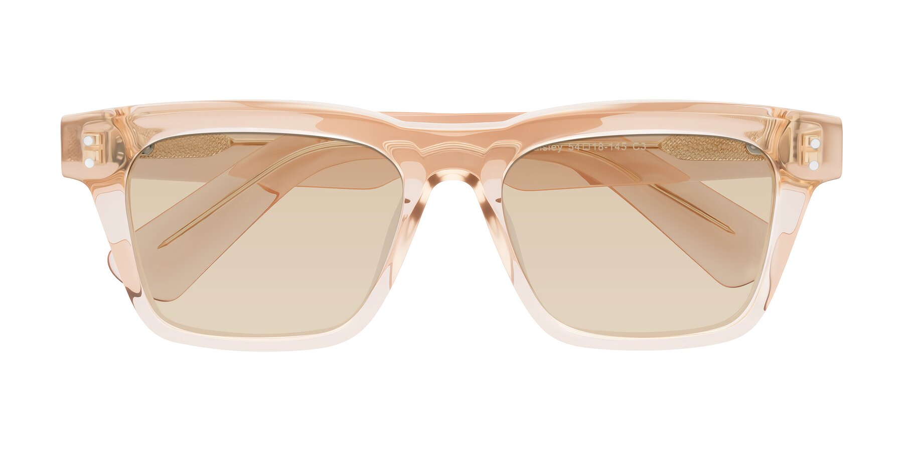 Folded Front of Paisley in Translucent Brown with Light Brown Tinted Lenses
