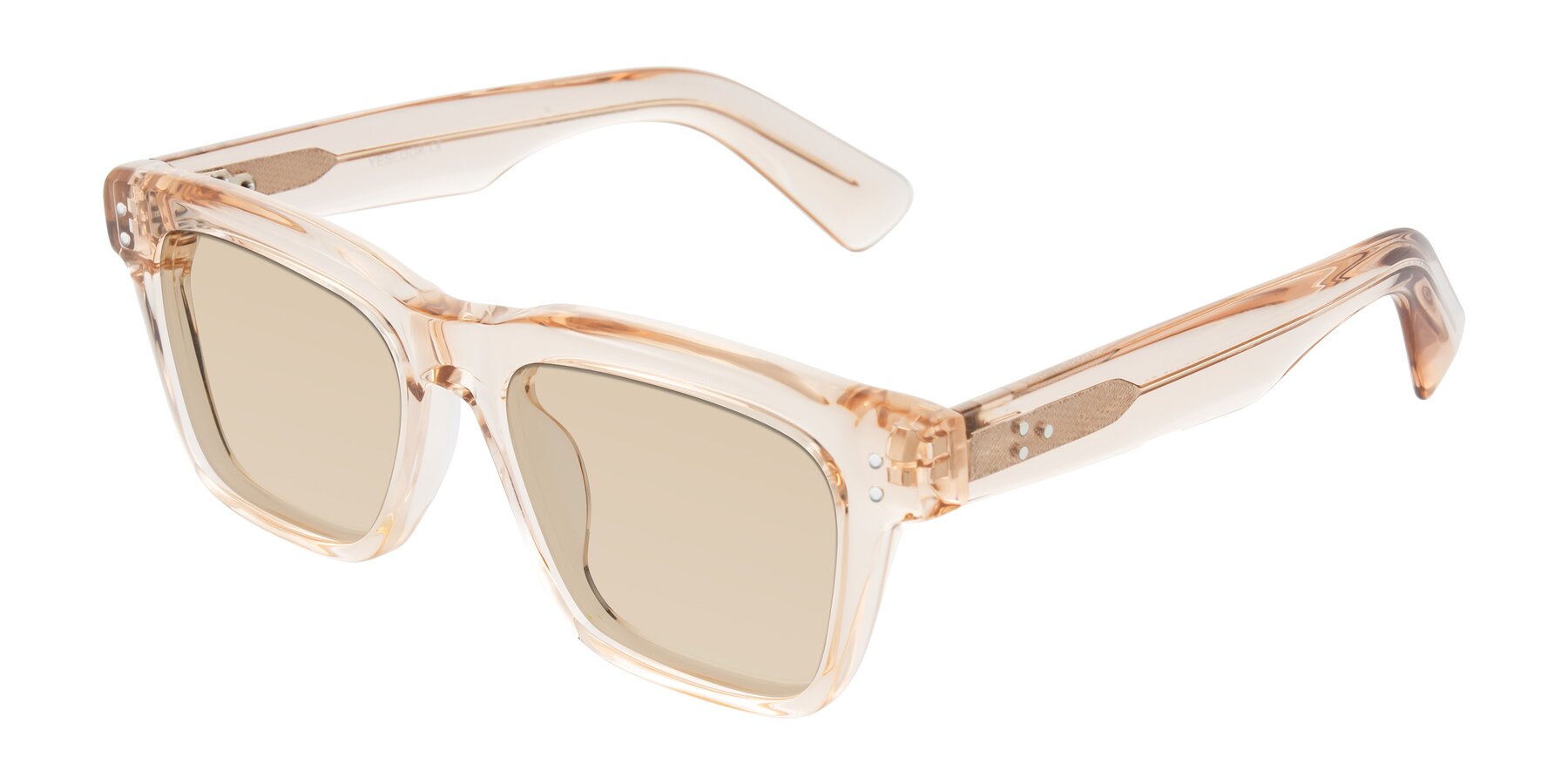 Angle of Paisley in Translucent Brown with Light Brown Tinted Lenses