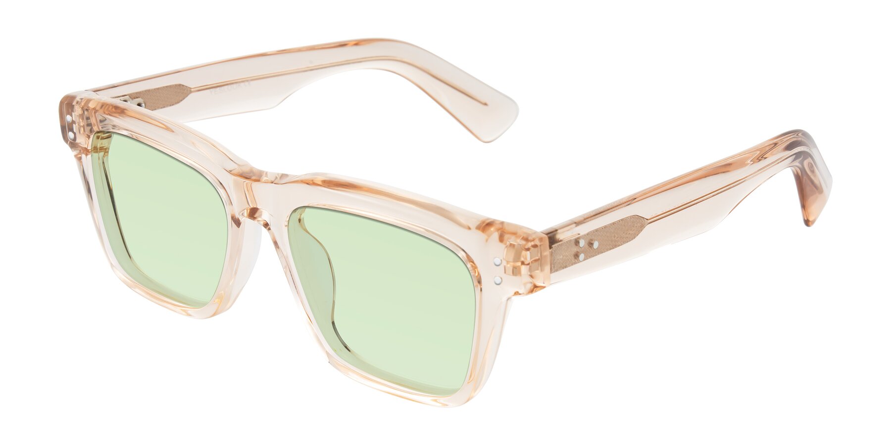 Angle of Paisley in Translucent Brown with Light Green Tinted Lenses