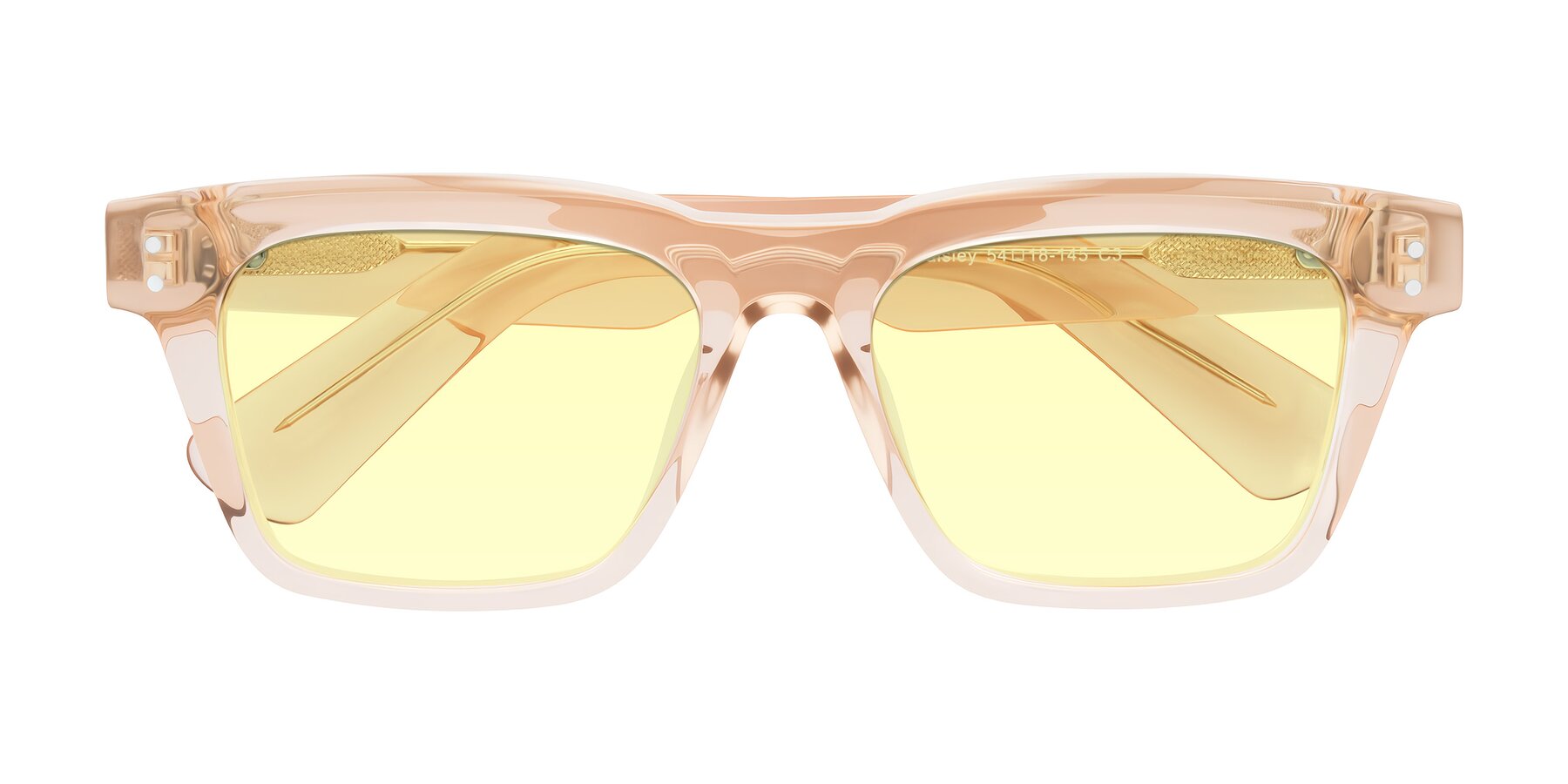 Folded Front of Paisley in Translucent Brown with Light Yellow Tinted Lenses