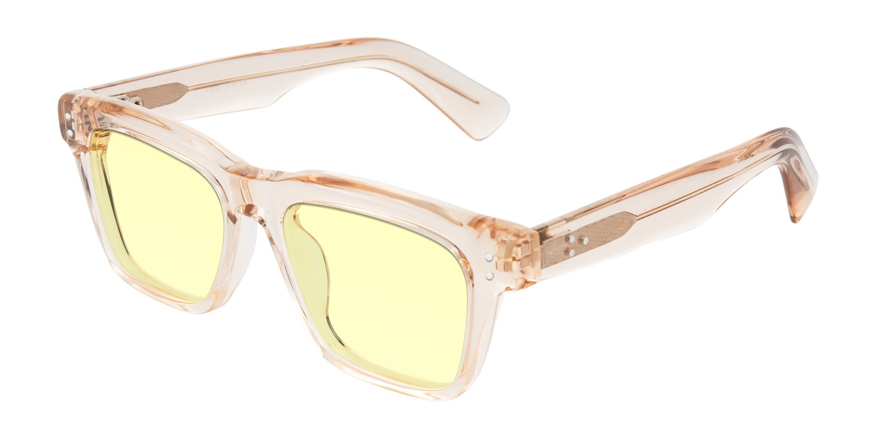 Angle of Paisley in Translucent Brown with Light Yellow Tinted Lenses