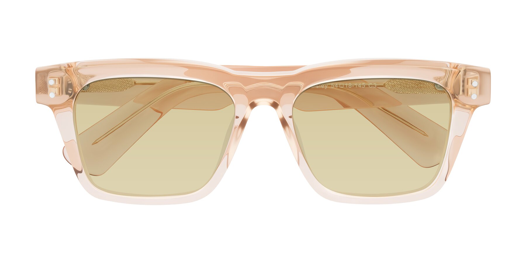 Folded Front of Paisley in Translucent Brown with Light Champagne Tinted Lenses