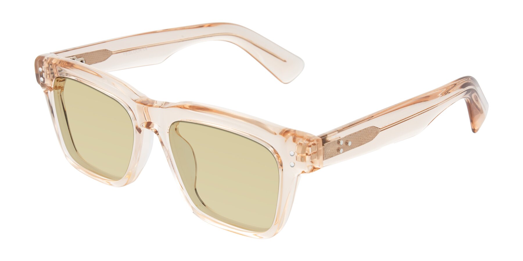 Angle of Paisley in Translucent Brown with Light Champagne Tinted Lenses