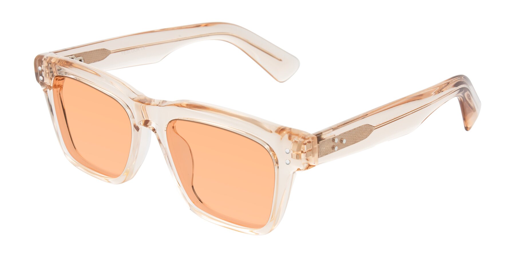 Angle of Paisley in Translucent Brown with Light Orange Tinted Lenses