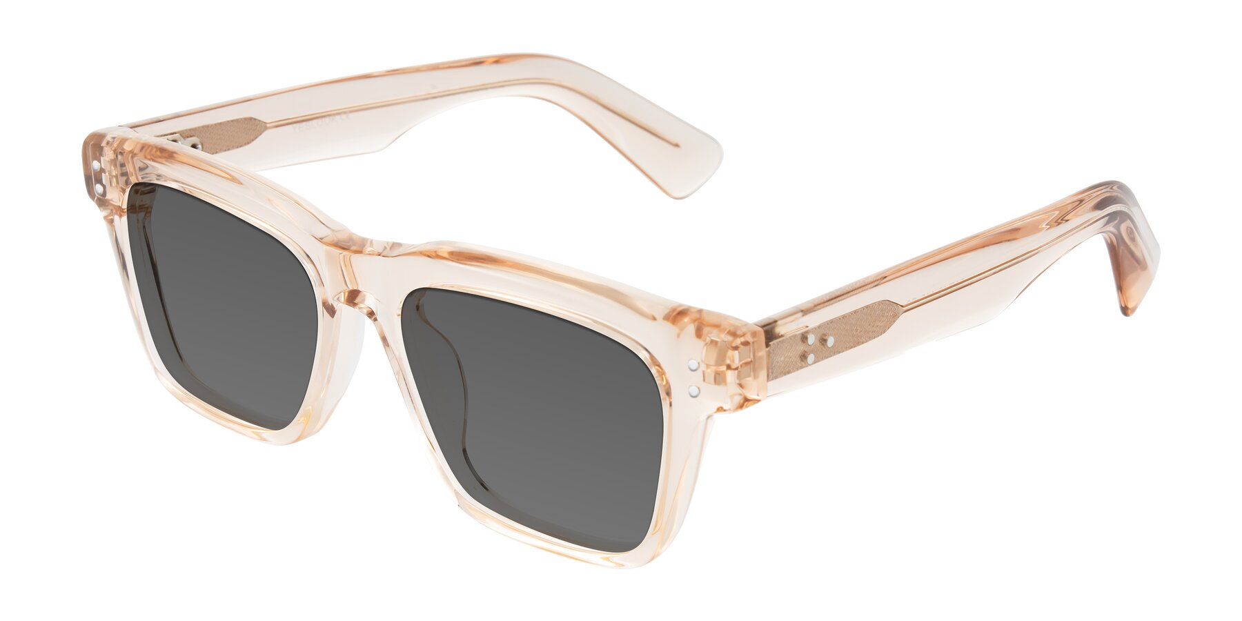 Angle of Paisley in Translucent Brown with Medium Gray Tinted Lenses