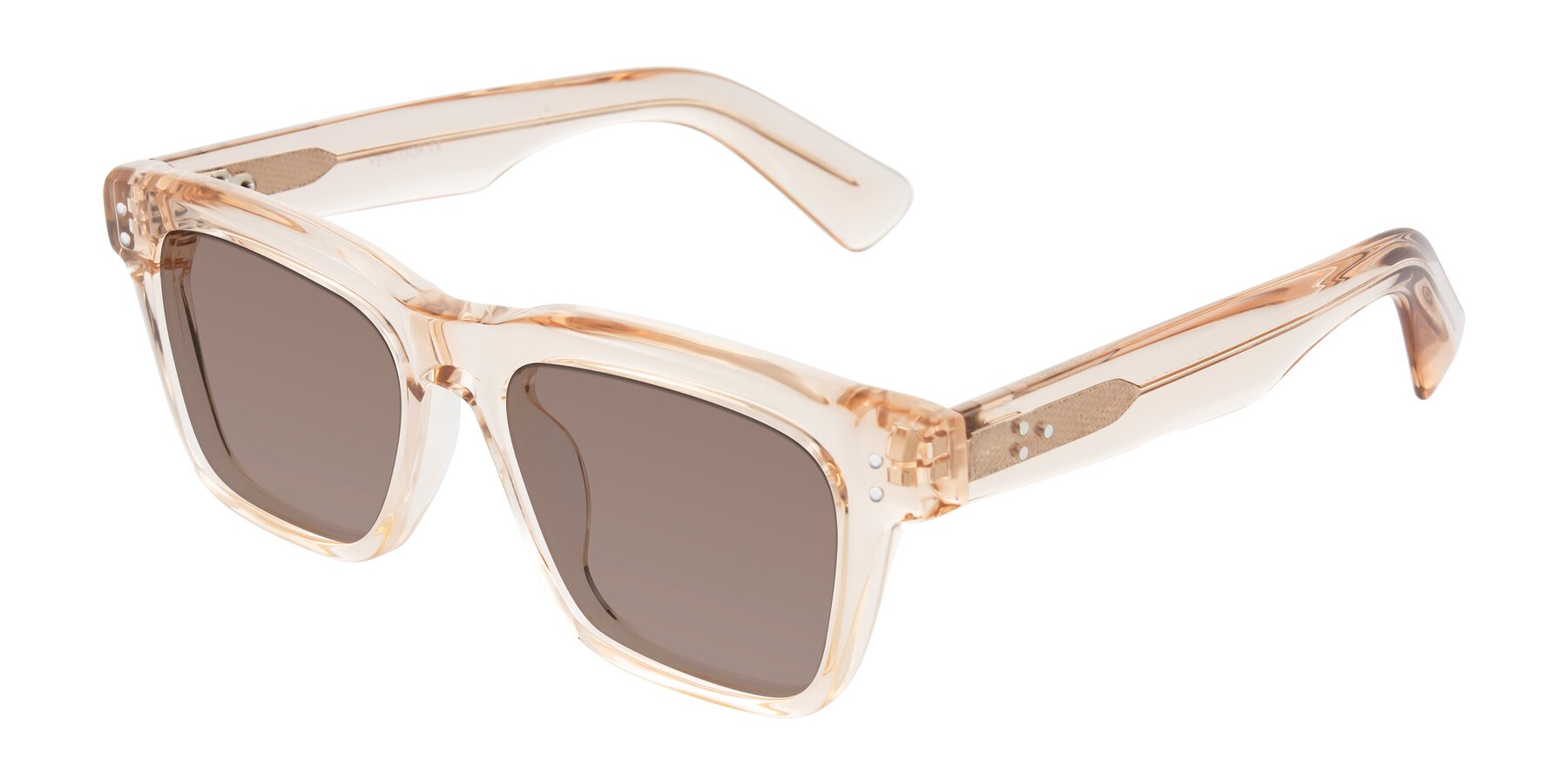 Angle of Paisley in Translucent Brown with Medium Brown Tinted Lenses