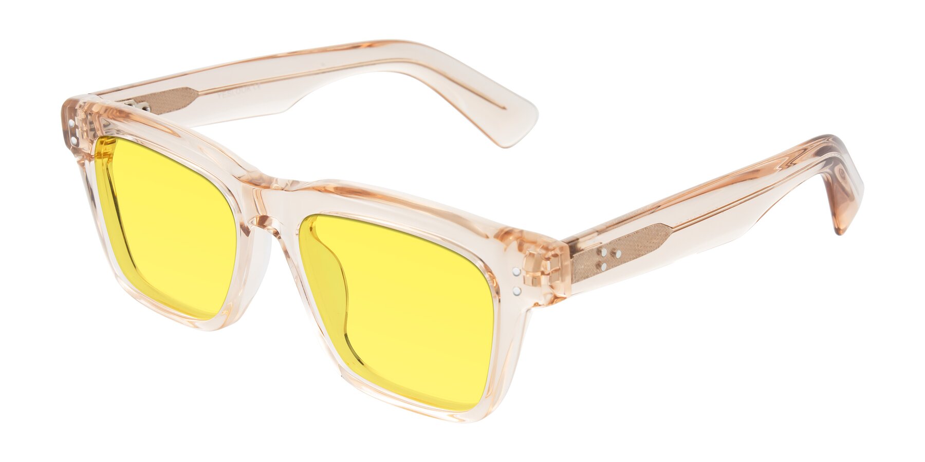 Angle of Paisley in Translucent Brown with Medium Yellow Tinted Lenses