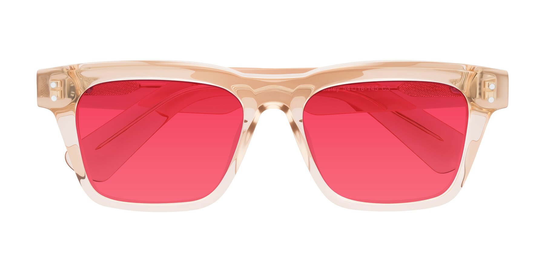 Folded Front of Paisley in Translucent Brown with Red Tinted Lenses