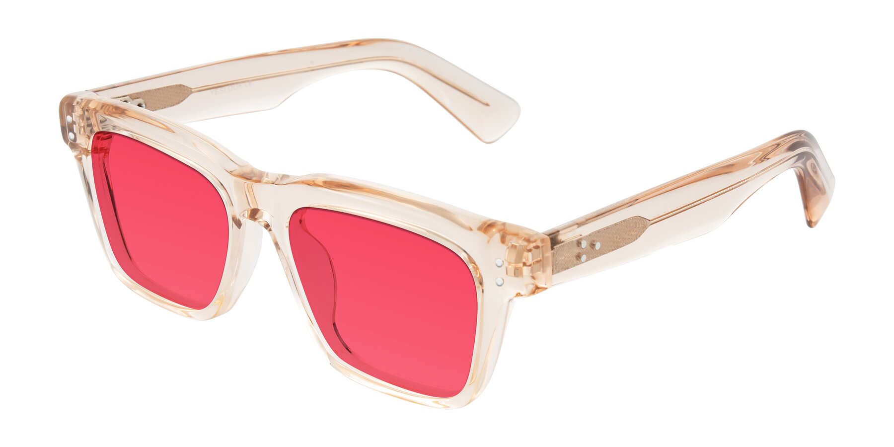 Angle of Paisley in Translucent Brown with Red Tinted Lenses