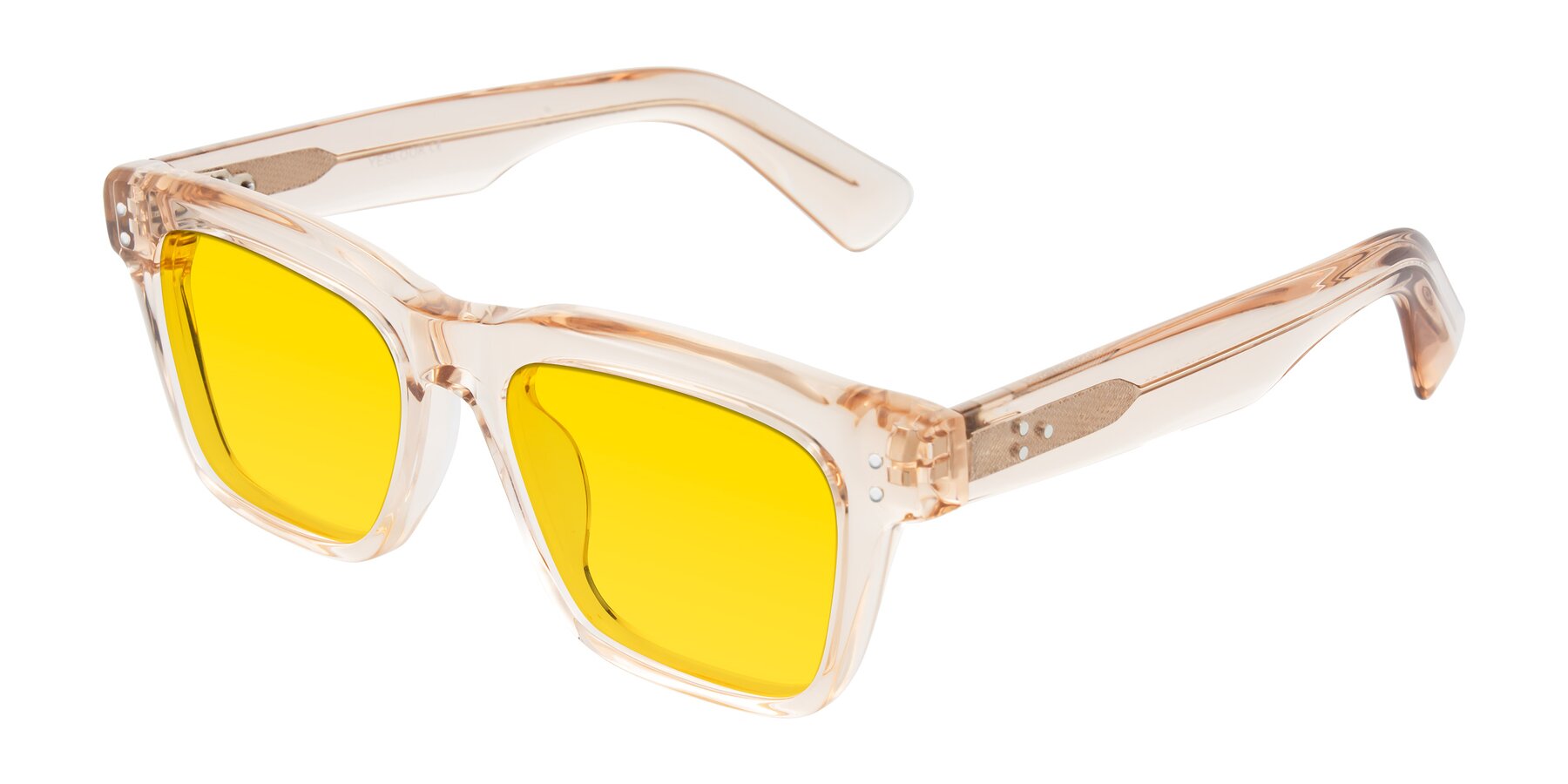 Angle of Paisley in Translucent Brown with Yellow Tinted Lenses
