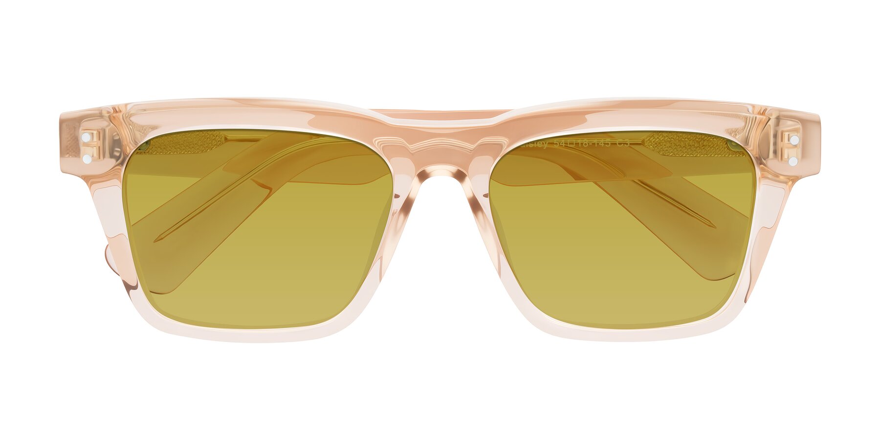 Folded Front of Paisley in Translucent Brown with Champagne Tinted Lenses