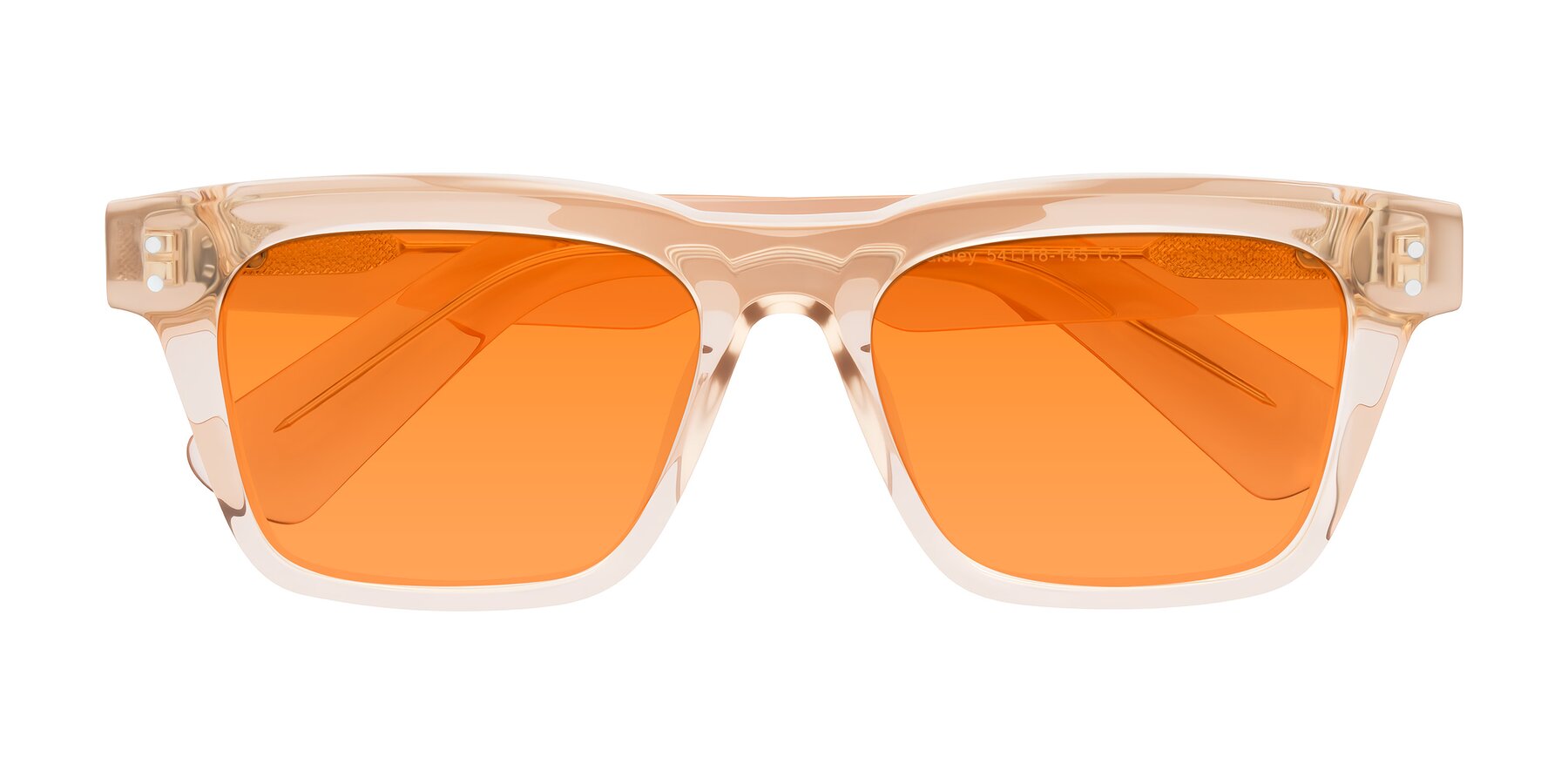 Folded Front of Paisley in Translucent Brown with Orange Tinted Lenses