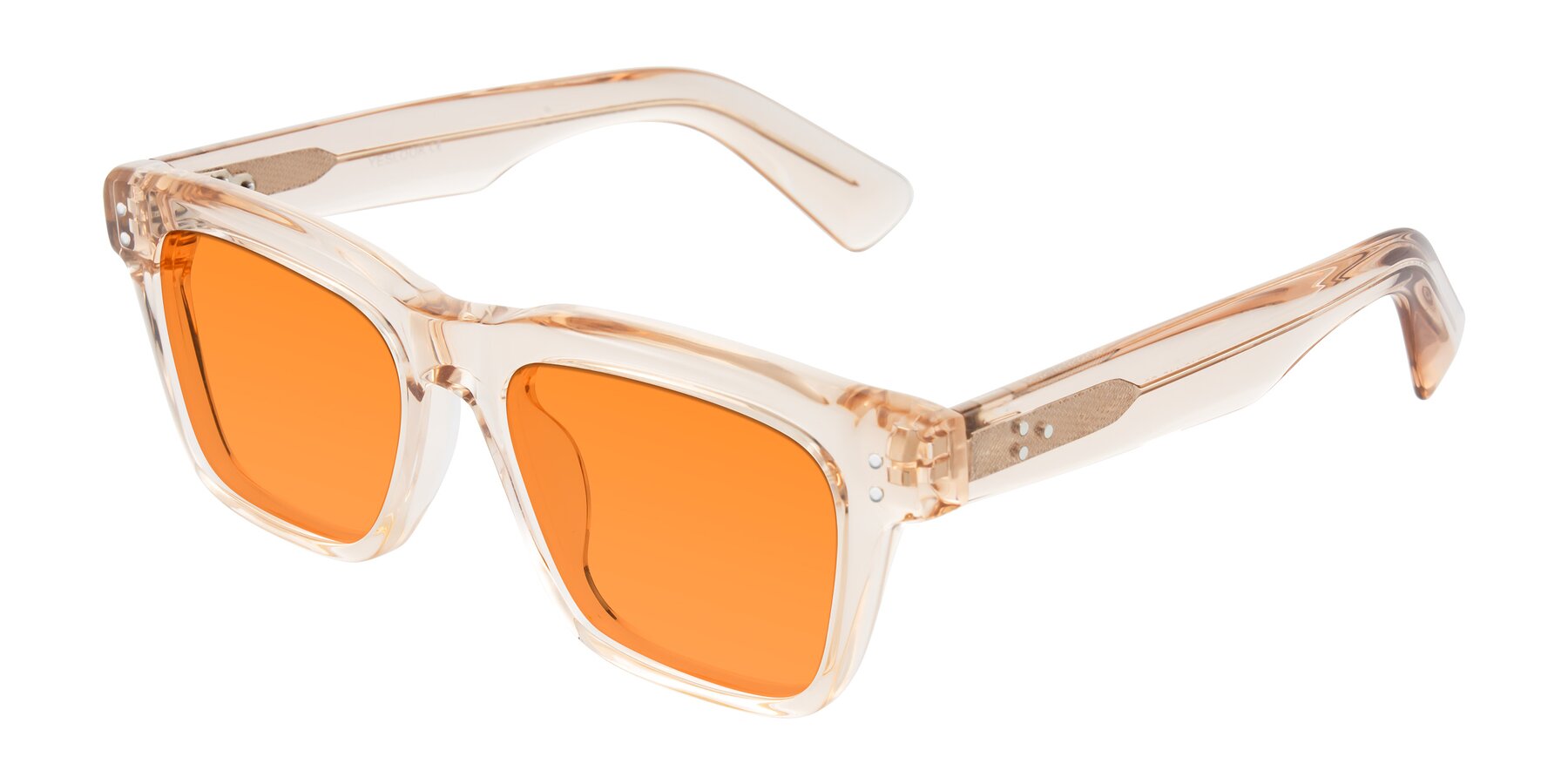 Angle of Paisley in Translucent Brown with Orange Tinted Lenses