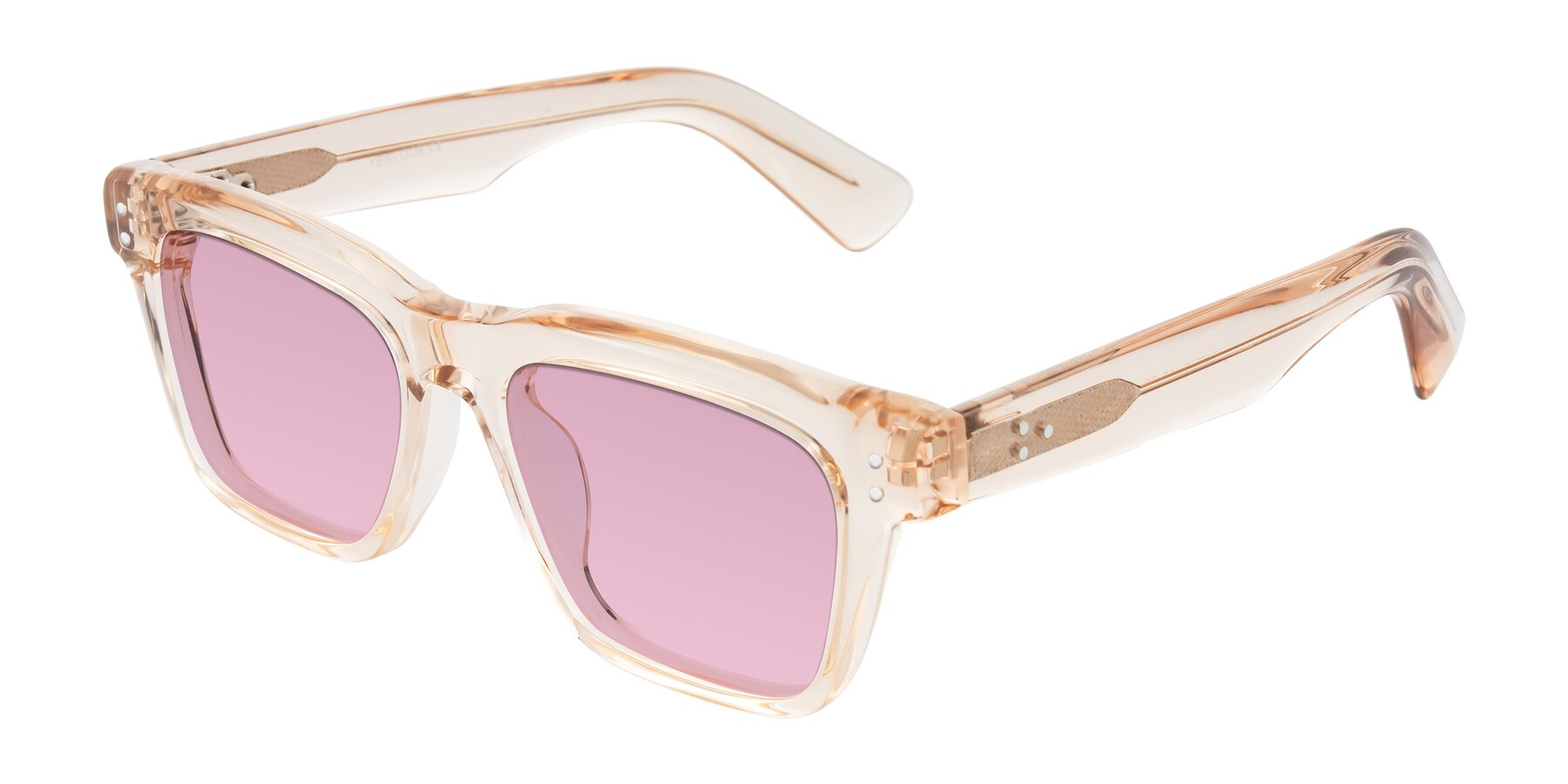 Angle of Paisley in Translucent Brown with Light Wine Tinted Lenses