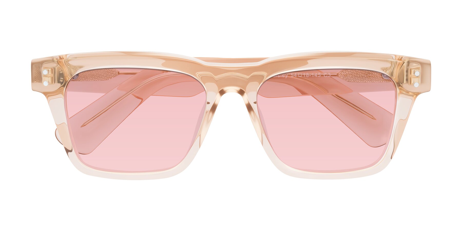 Folded Front of Paisley in Translucent Brown with Light Garnet Tinted Lenses