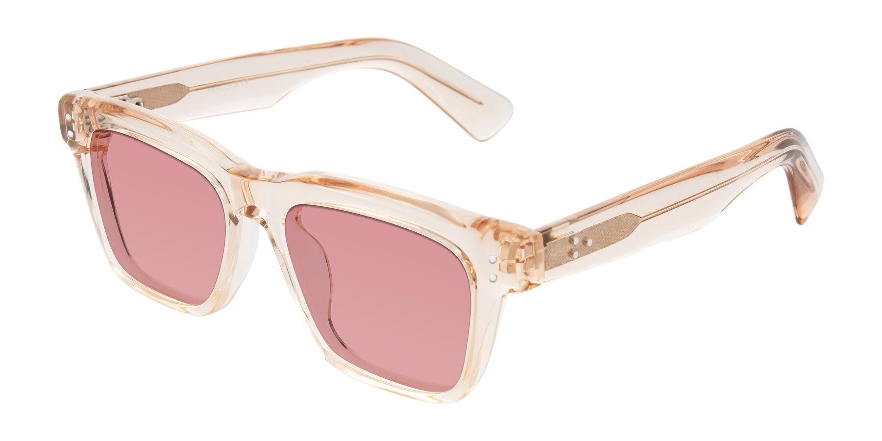 Angle of Paisley in Translucent Brown with Medium Garnet Tinted Lenses