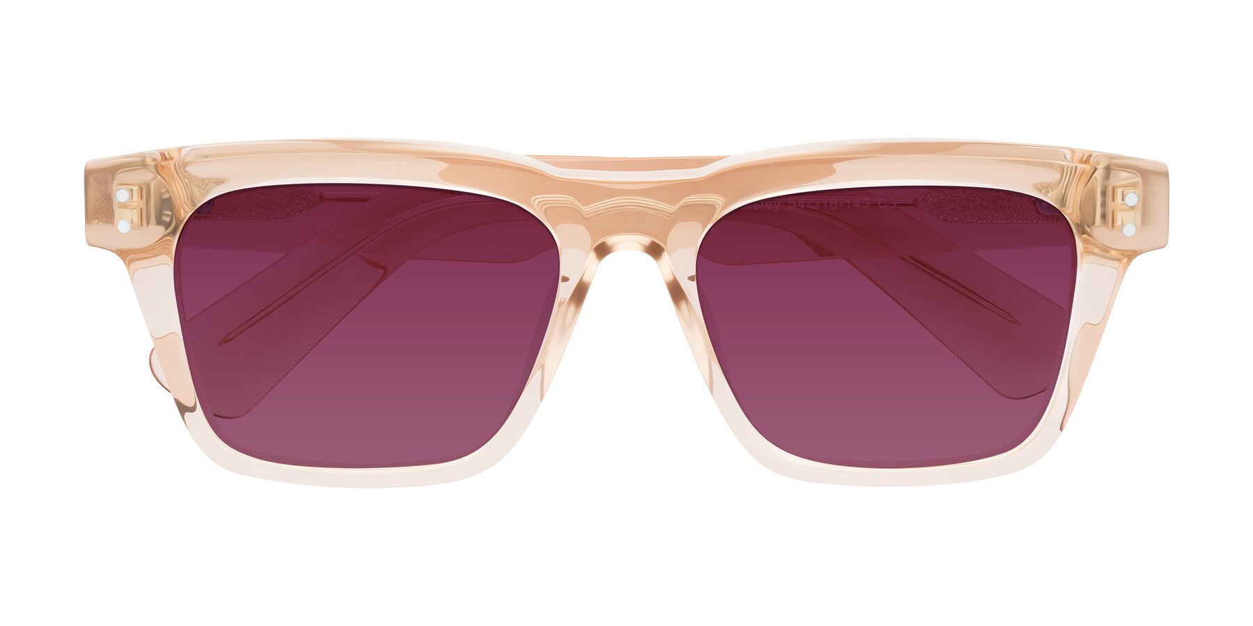 Folded Front of Paisley in Translucent Brown with Wine Tinted Lenses