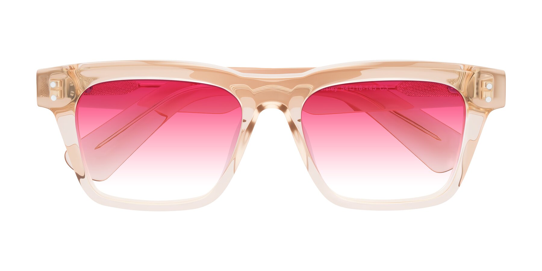 Folded Front of Paisley in Translucent Brown with Pink Gradient Lenses