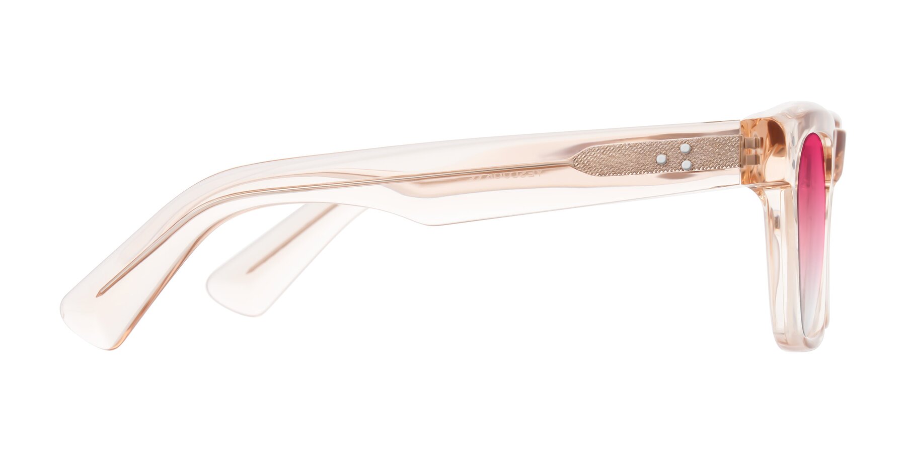 Side of Paisley in Translucent Brown with Pink Gradient Lenses