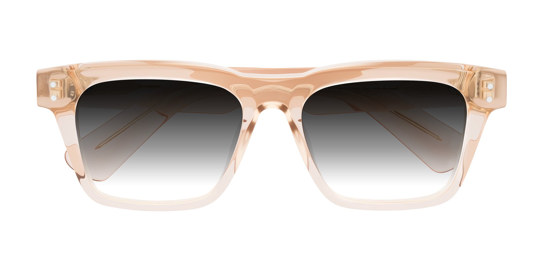 Folded Front of Paisley in Translucent Brown with Gray Gradient Lenses