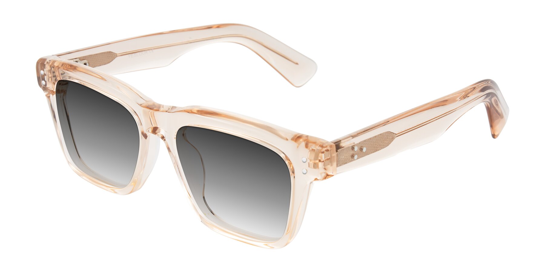 Angle of Paisley in Translucent Brown with Gray Gradient Lenses