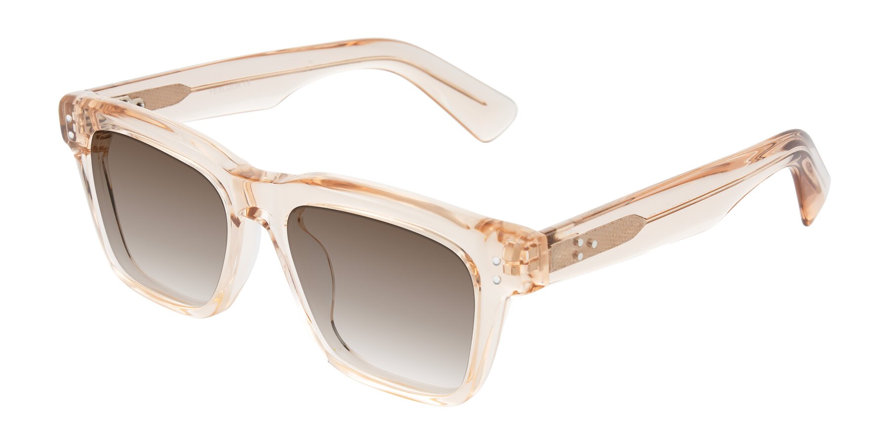 Angle of Paisley in Translucent Brown with Brown Gradient Lenses