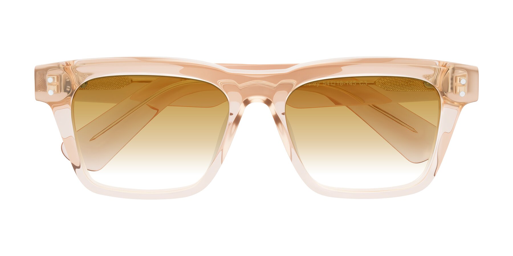 Folded Front of Paisley in Translucent Brown with Champagne Gradient Lenses
