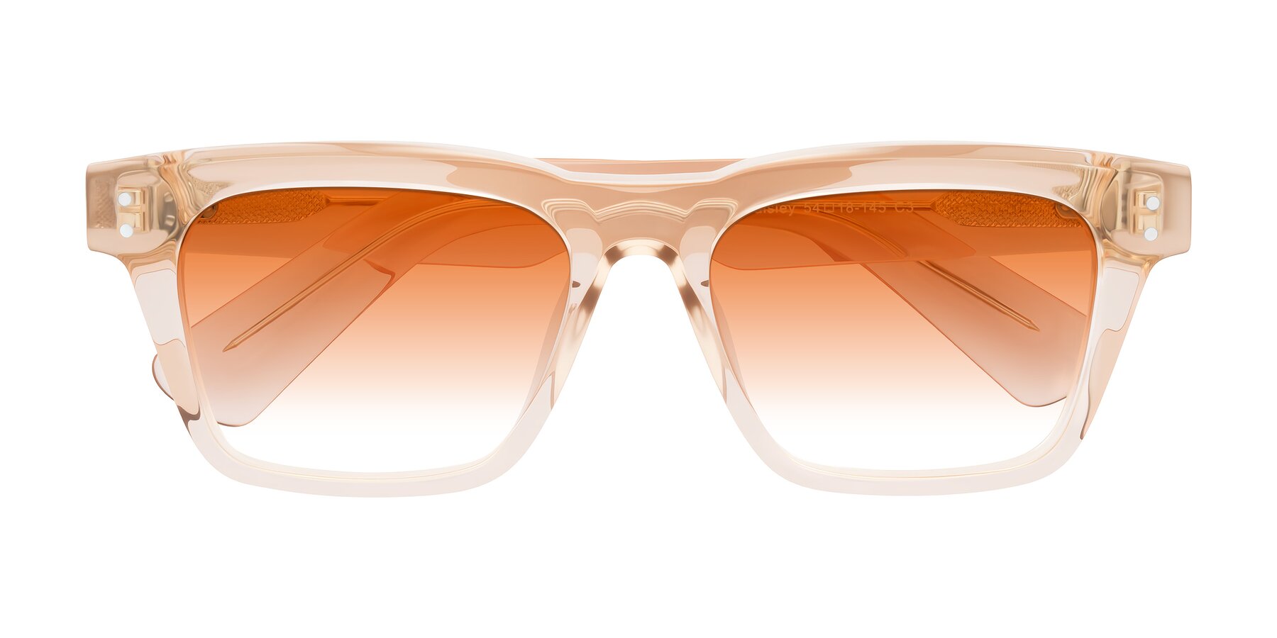 Folded Front of Paisley in Translucent Brown with Orange Gradient Lenses