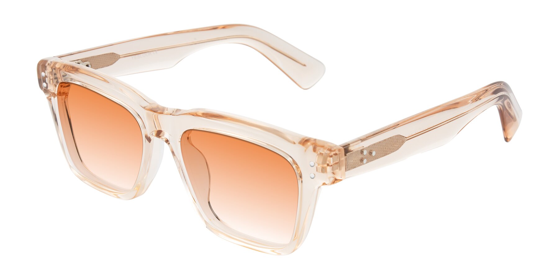 Angle of Paisley in Translucent Brown with Orange Gradient Lenses