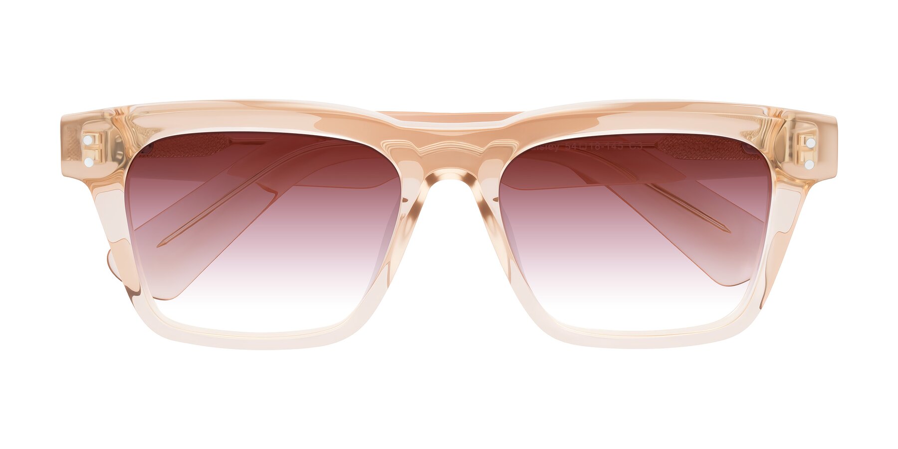 Folded Front of Paisley in Translucent Brown with Garnet Gradient Lenses
