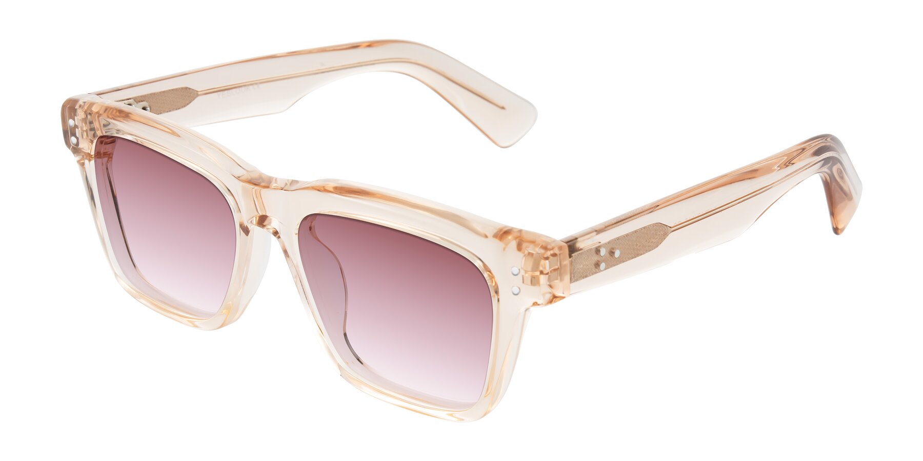 Angle of Paisley in Translucent Brown with Garnet Gradient Lenses