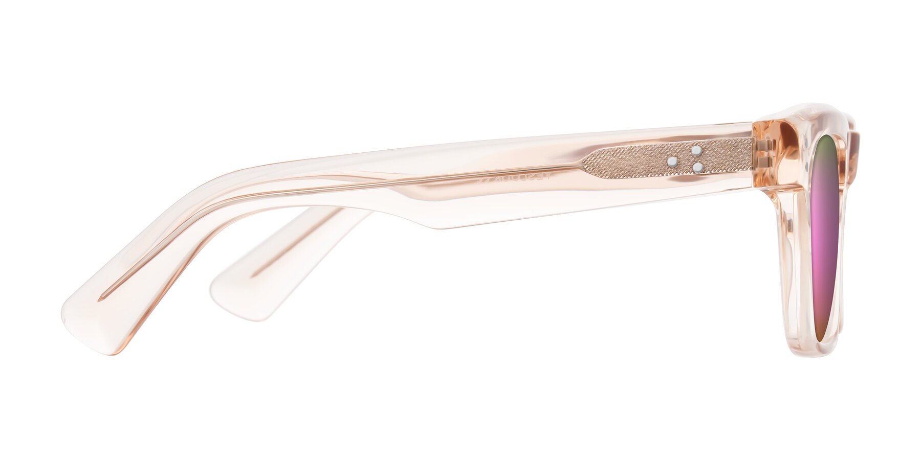 Side of Paisley in Translucent Brown with Pink Mirrored Lenses