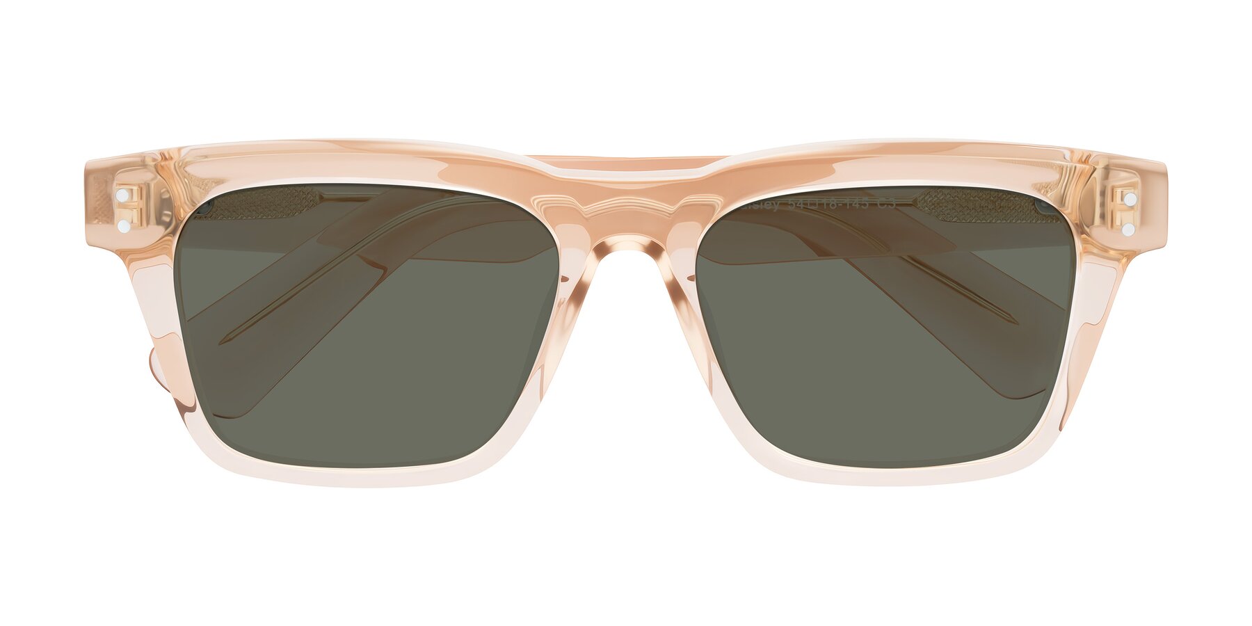 Folded Front of Paisley in Translucent Brown with Gray Polarized Lenses