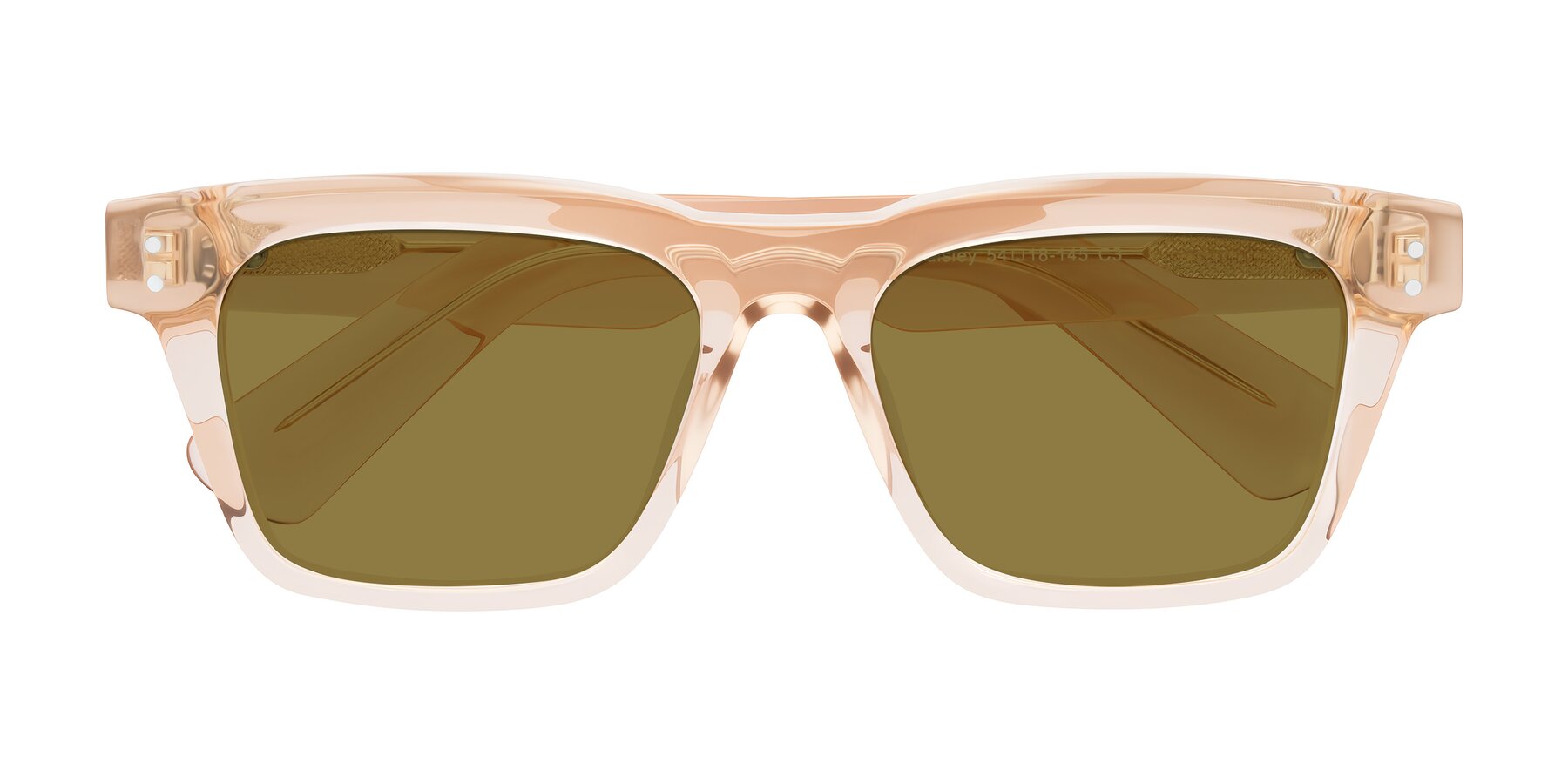 Folded Front of Paisley in Translucent Brown with Brown Polarized Lenses