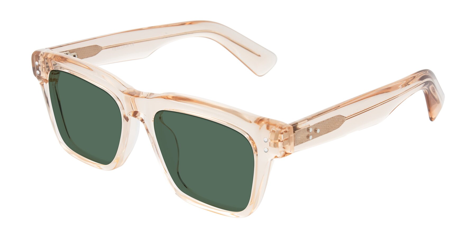 Angle of Paisley in Translucent Brown with Green Polarized Lenses