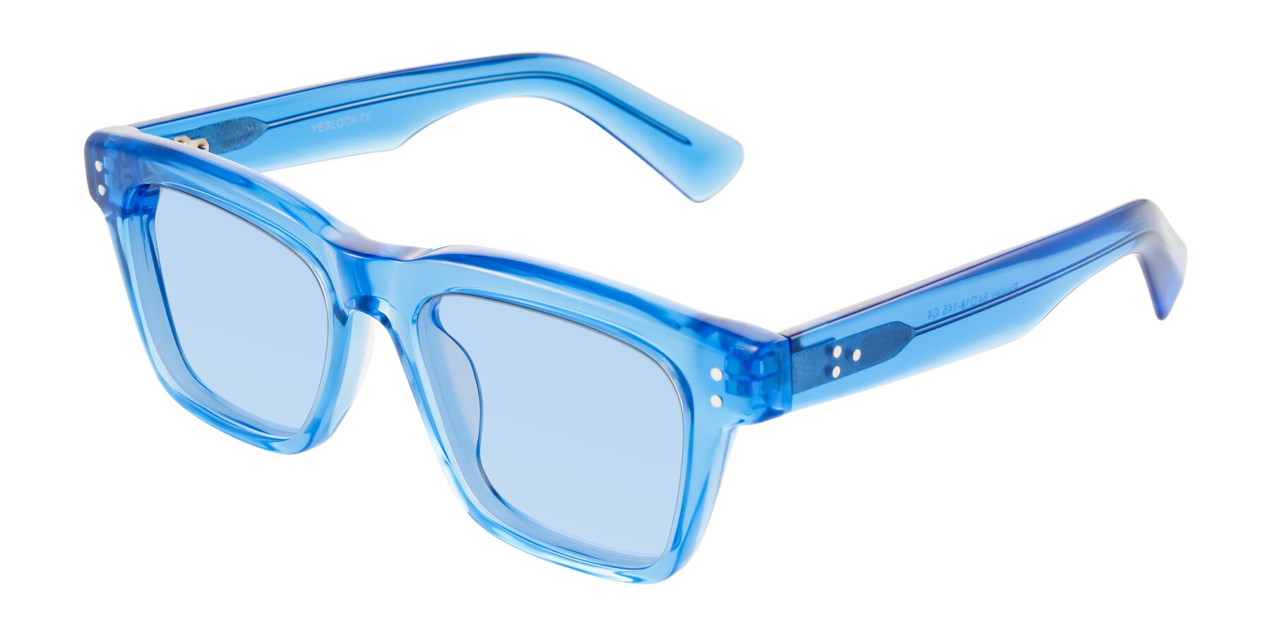 Angle of Paisley in Translucent Blue with Light Blue Tinted Lenses