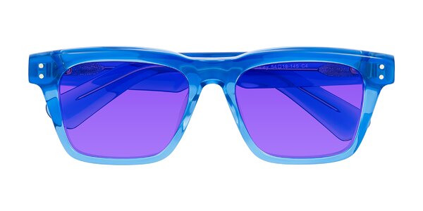 Front of Paisley in Translucent Blue