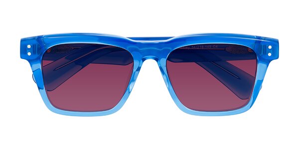 Front of Paisley in Translucent Blue