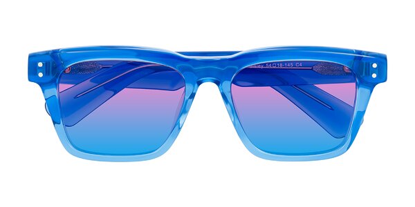 Front of Paisley in Translucent Blue