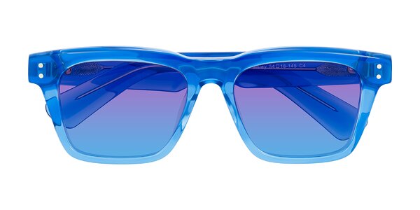 Front of Paisley in Translucent Blue