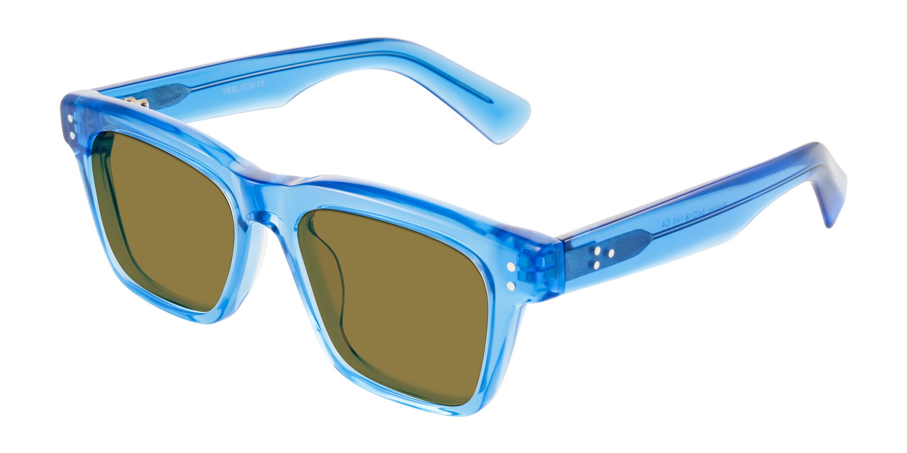 Angle of Paisley in Translucent Blue with Brown Polarized Lenses