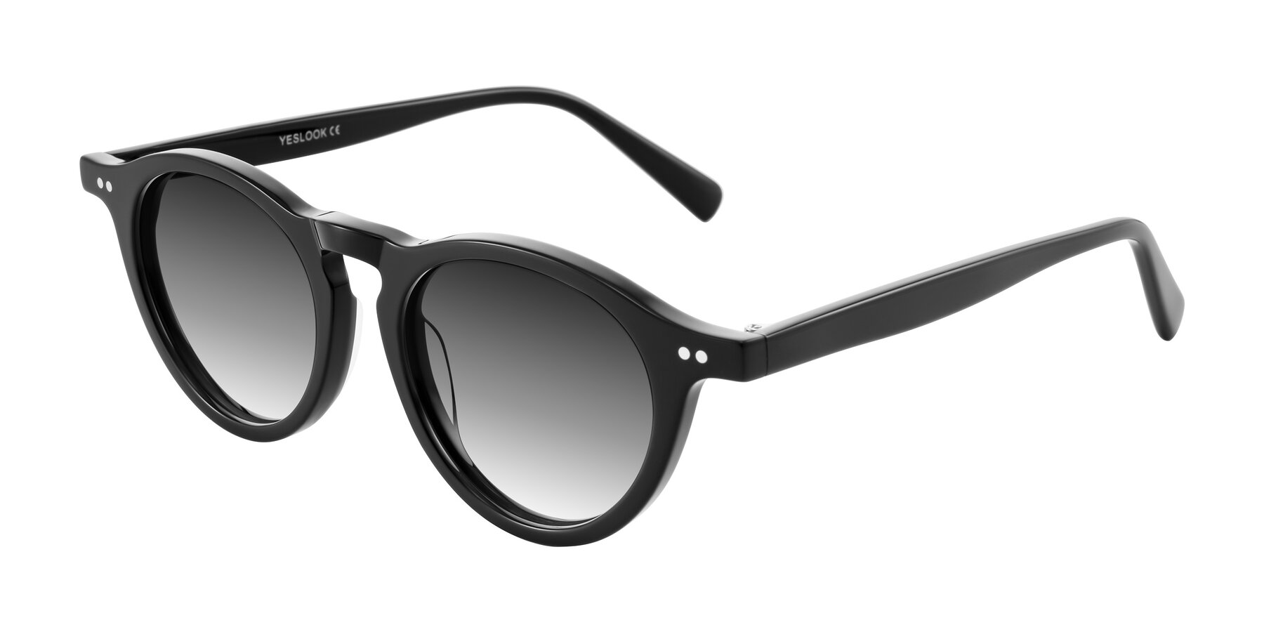 Angle of Herzog in Black with Gray Gradient Lenses