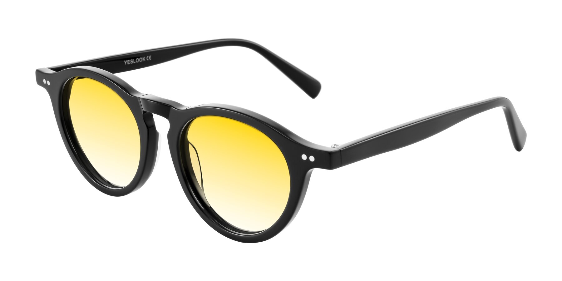 Angle of Herzog in Black with Yellow Gradient Lenses