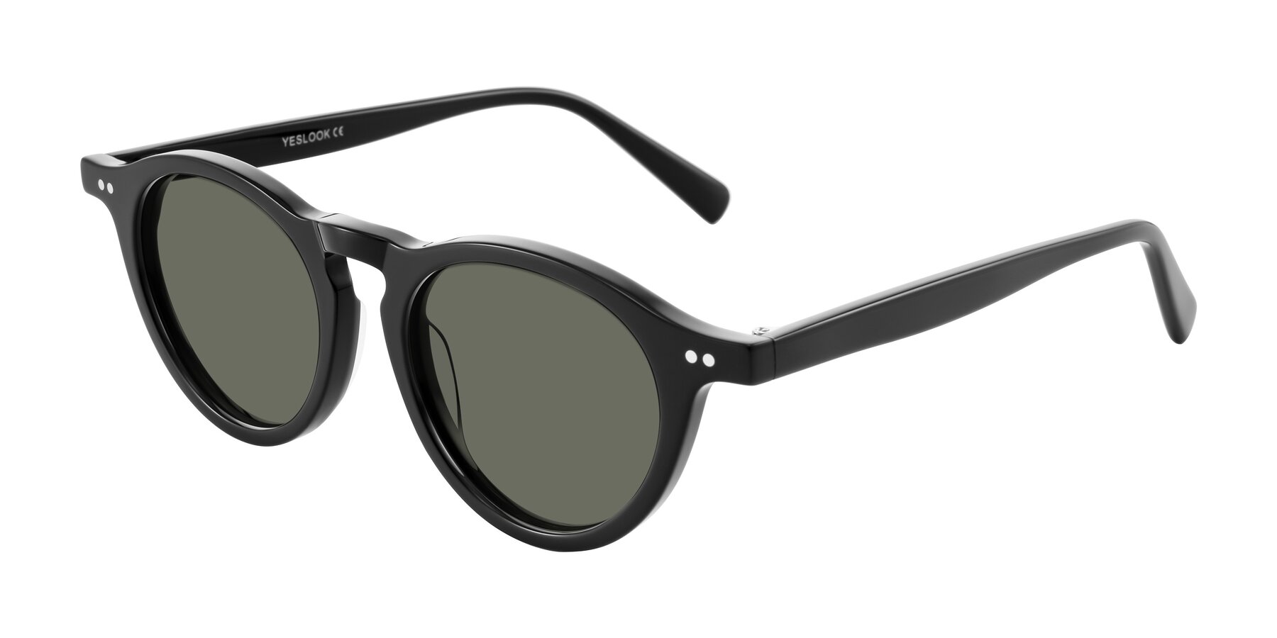 Angle of Herzog in Black with Gray Polarized Lenses