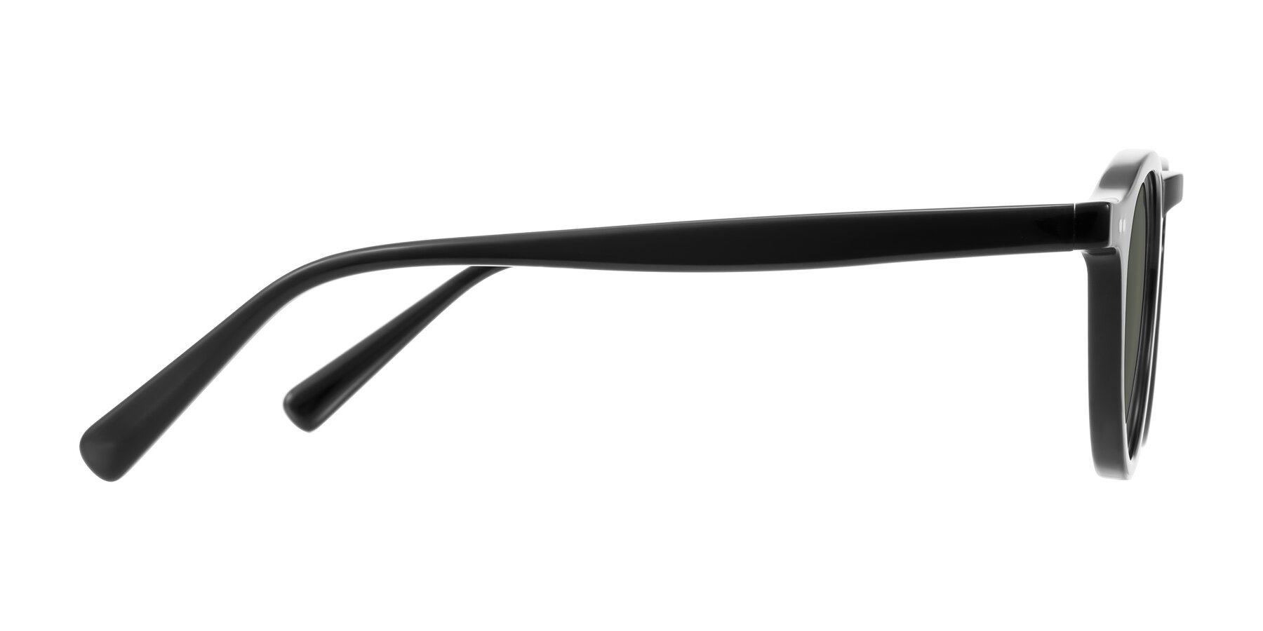 Side of Herzog in Black with Gray Polarized Lenses