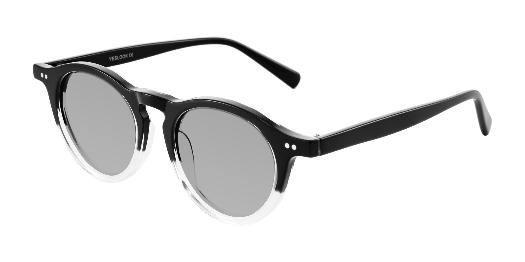 Angle of Herzog in Black/Clear with Light Gray Tinted Lenses