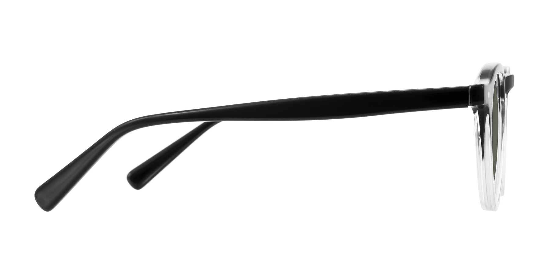Side of Herzog in Black/Clear with Gray Polarized Lenses